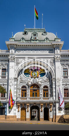 National Palace, jetzt Chuquiasca Regierungspalast - Sucre, Bolivien Stockfoto