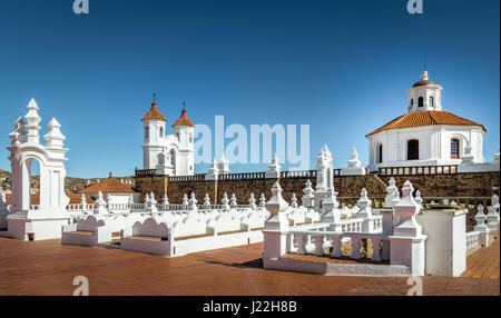 San Felipe Neri Kloster Terrasse - Sucre, Bolivien Stockfoto