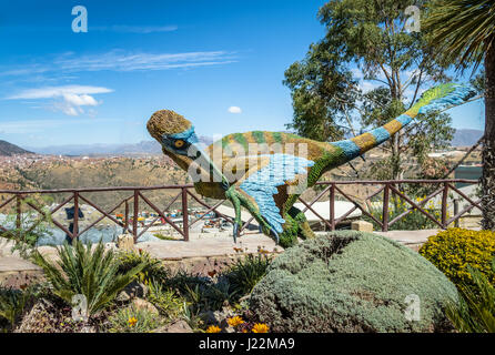 Dinosauriermodell in Kreidezeit Park von Cal Orcko - Sucre, Bolivien Stockfoto