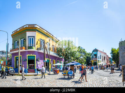 Bunte La Boca Bereich - Buenos Aires, Argentinien Stockfoto