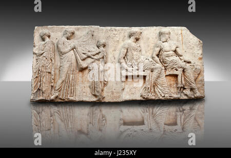 Marmor Relief-Skulpturen aus dem Osten Fries um den Parthenon. Auch bekannt als die Elgin Marbles. British Museum Stockfoto