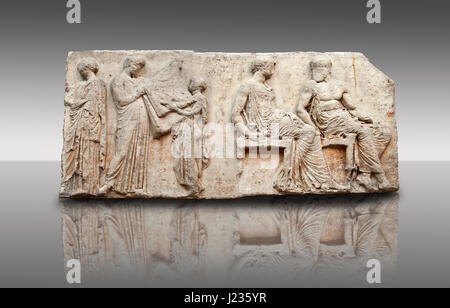 Marmor Relief-Skulpturen aus dem Osten Fries um den Parthenon. Auch bekannt als die Elgin Marbles. British Museum Stockfoto