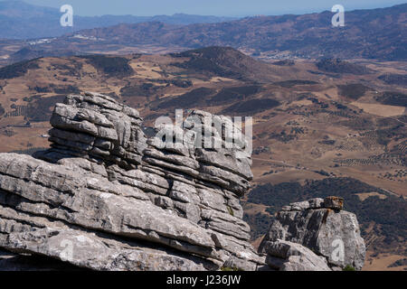 El Torcal de Antequera Naturparks in Andalusien, Spanien Stockfoto