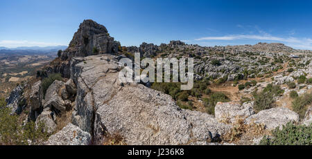 El Torcal de Antequera Naturparks in Andalusien, Spanien Stockfoto