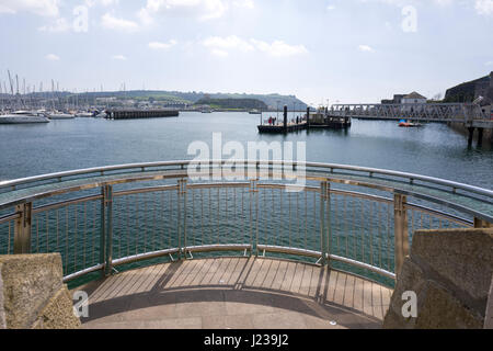 Das Mayflower Memorial, Plymouth, UK Stockfoto