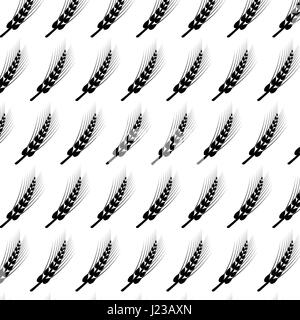 Nahtlose Vektormuster mit Bildern von Ähren Stock Vektor