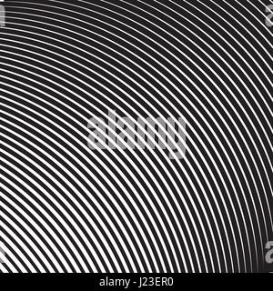 Halbton radiale Muster Hintergrund gestreift. Vektorlinien Textur Retro. Abstrakten linearen Streifen Hintergrund. Schwarz / weiß Stock Vektor