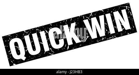 quadratische Grunge schwarz quick-Win Stempel Stock Vektor