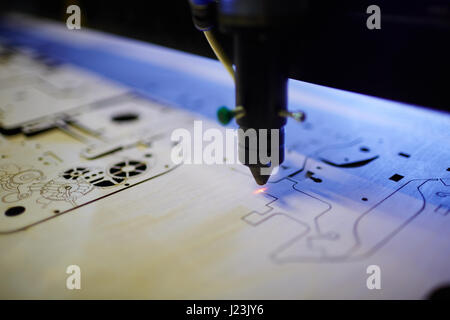 Moderne Lasertechnik für die Gravur details Stockfoto