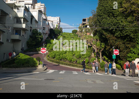 Lombard Street, San Francisco, Kalifornien Stockfoto