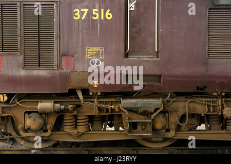 West Coast Eisenbahn Klasse 37 Lok Nr. 37516. Stockfoto
