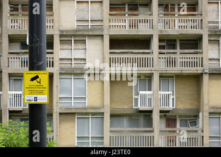 Grad II * aufgeführt Park Hill Wohnungen, Sheffield, UK Stockfoto