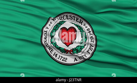 Nahaufnahme von Worcester Stadtflagge Stockfoto