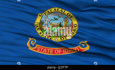 Closeup Flagge in Idaho Zustand Stockfoto