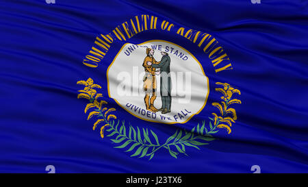 Closeup Kentucky Flagge, USA Zustand Stockfoto