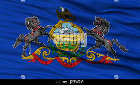 Closeup Flagge in Pennsylvania Zustand Stockfoto