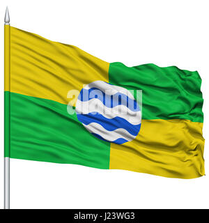 Nairobi Stadt Flagge am Fahnenmast Stockfoto