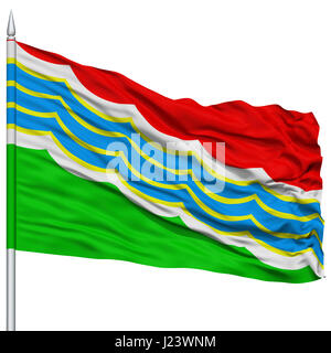 Stadt Tiraspol Flagge am Fahnenmast Stockfoto