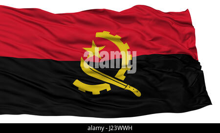 Isolierte Angola Fahne Stockfoto