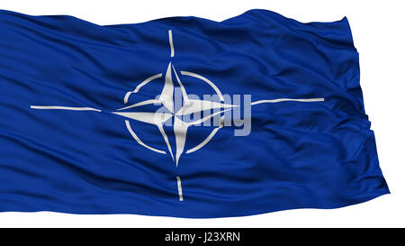 Isolierte NATO-Flagge Stockfoto