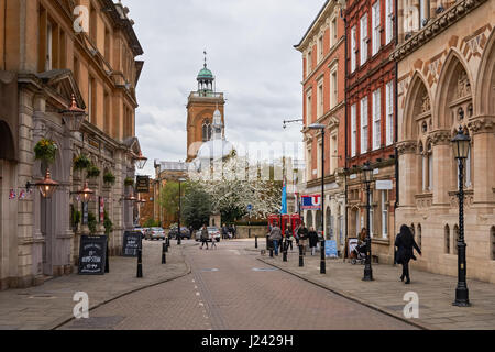 St Giles Platz mit allen Heiligen Northampton Kirche im Hintergrund, Northampton, England, Vereinigtes Königreich UK Stockfoto