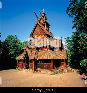 Stabkirche in Oslo, Norwegen Stockfoto