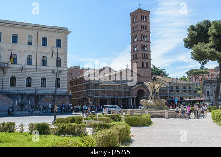 einen Überblick über die Bocca della Verita in Rom, Italien Stockfoto