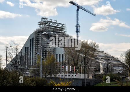 RIGA, Lettland - 1. Mai 2011: Es ist in der neuen lettischen Nationalbibliothek gebaut. Stockfoto