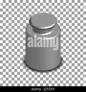 Fotorealistische Mess Gewicht für skaliert. Isometrische 3D-Stil, Vektor-Illustration. Stock Vektor