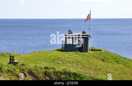 Nationale Coastwatch Portscatho Lookout Station, Pednvadan Punkt, Cornwall, England, Großbritannien Stockfoto