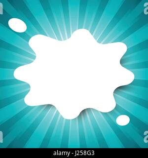 White Water Drop-Vorlage auf grünem abstrakten Hintergrund mit Start platzen Konzept Stock Vektor