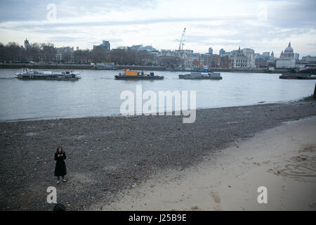 Southbank Flusspromenade, London Stockfoto