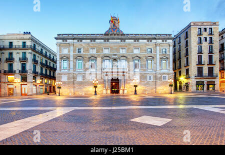 Generalitat von Katalonien Palace in Barcelona, Sant Jaume Platz Stockfoto