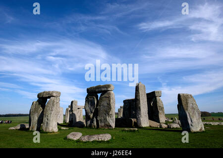 Prähistorische Monument Stonehenge in Wiltshire, England Stockfoto