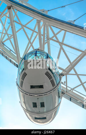 Gondel, London, London Eye, Teilansicht, Region London, England, Vereinigtes Königreich Stockfoto