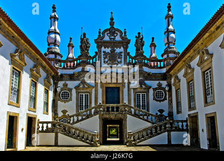 Haupteingang, Mateus Palast, Palacio de Mateus, Mateus, Vila Real, Portugal Stockfoto