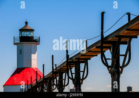 Die St.-Joseph-Leuchtturm am Lake Michigan Stockfoto