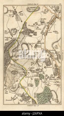 LEWISHAM Sydenham Beckenham Bromley Geld nstige Bellingham Peckham 1786 Karte Stockfoto