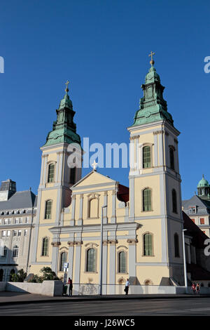 Die innere Stadt Pfarrkirche in Budapest, Ungarn. Stockfoto