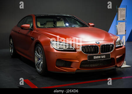 Belgrad, Serbien - 23. März 2017: Neuer BMW M6 auf Belgrad präsentiert 53. Internationalen Automobilausstellung - MSA (OICA). Stockfoto