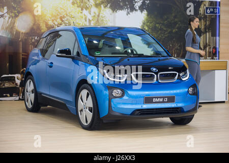 Belgrad, Serbien - 23. März 2017: Neue BMW i3 Concept Cars präsentiert auf Belgrad 53. Internationalen Automobilausstellung - MSA (OICA). Stockfoto