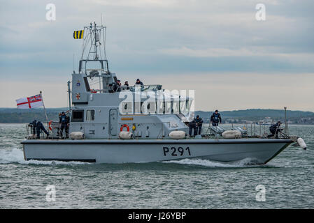 HMS Locher (P 291) in Portsmouth, Großbritannien am 24. April 2017. Stockfoto