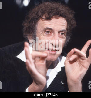 Französischer Pantomime und Clown Marcel Marceau, Deutschland 1980er Jahre. Französische Pantomime und Clown Marcel Marceau, Deutschland der 80er Jahre. Stockfoto
