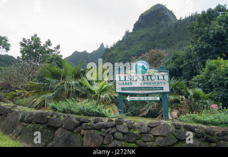 Haena Kauai Hawaii Haena State Park am Limahull Garten & Preserve tropischen botanischen Garten North Shore Stockfoto