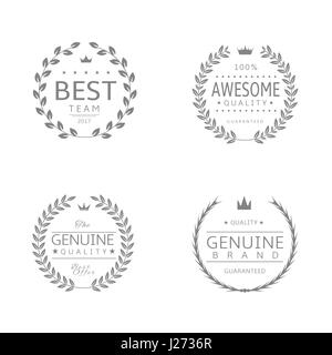 Lorbeer-Kranz-Symbole Stock Vektor