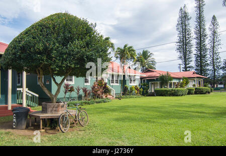 Kilauea Kauai Hawaii grün Christ Memorial Episcopal Church Schiool Altbau Stockfoto