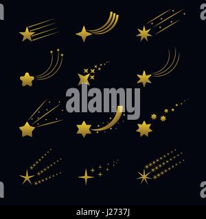 Shooting Star-Symbole Stock Vektor