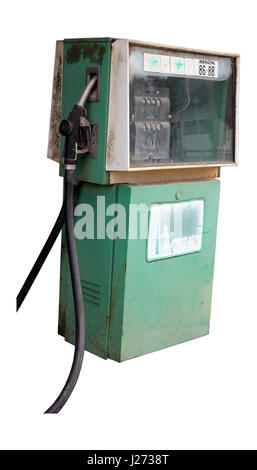 Alte Tankstelle.  Vintage Gas Kraftstoffpumpe. Stockfoto