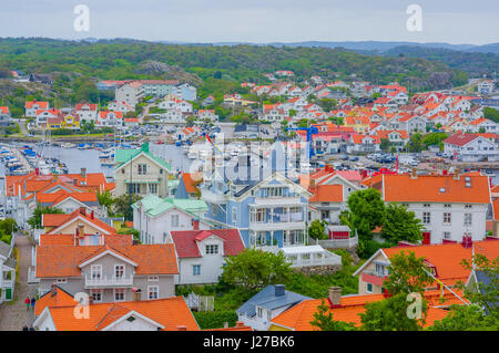 Marstrand, malerische und beliebte Segeln Insel in Schweden Stockfoto