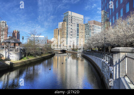 Ein Blick auf Downtown Providence, Rhode Island Stockfoto